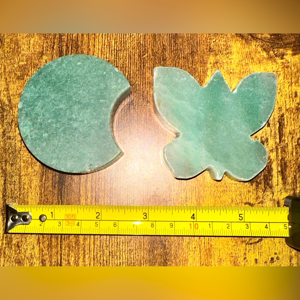 Aventurine Moon and Butterfly Shaped Crystals